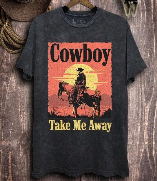 Cowboy Take Me Away Graphic Tee - Studio 653