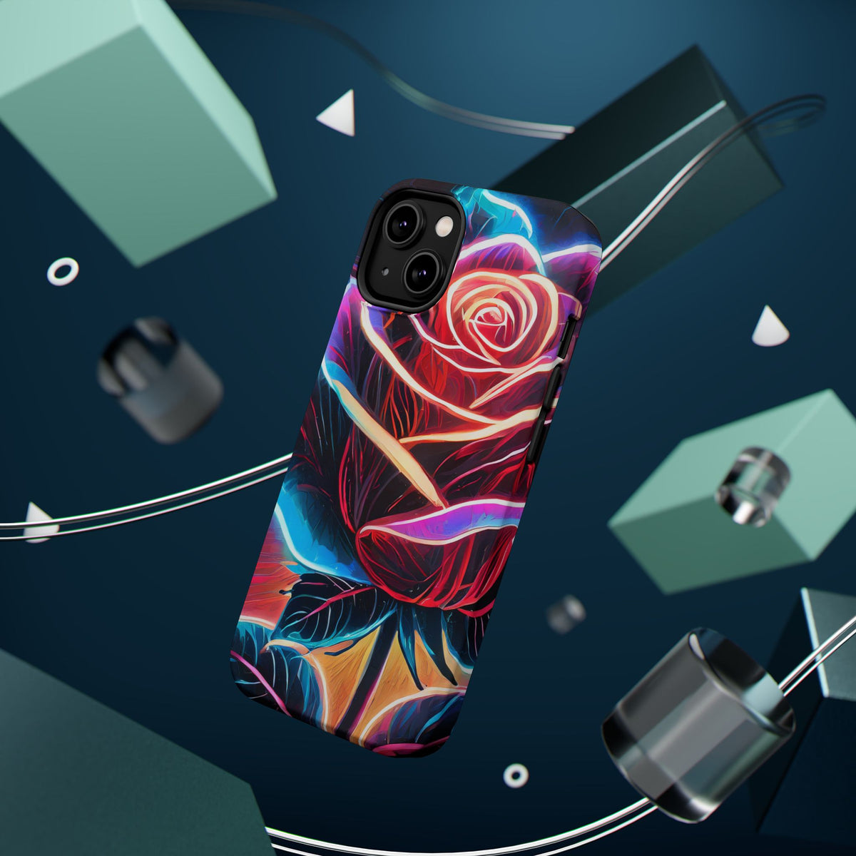 Neon Rose Magnetic Tough Phone Case - Studio 653
