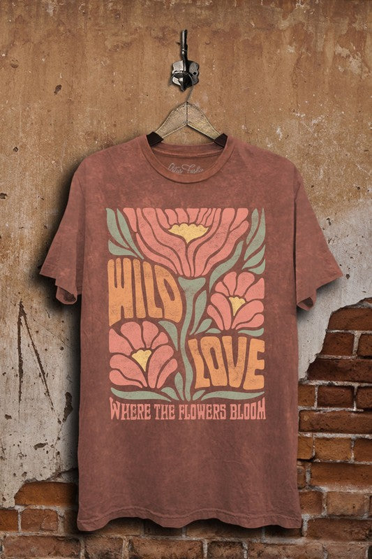 Wild Love Where The Flowers Bloom Graphic Top