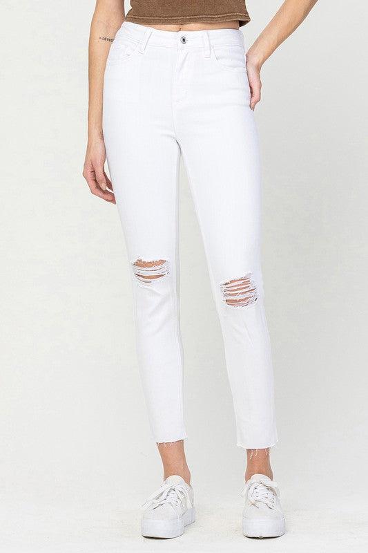 White High-Rise Skinny Jeans - Studio 653