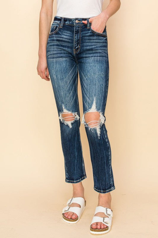 Artemis Vintage High-Rise Stretch Ankle Straight Leg Jeans