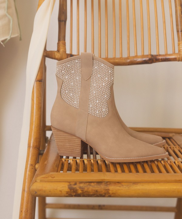 Oasis Society Cannes - Pearl Studded Western Boots