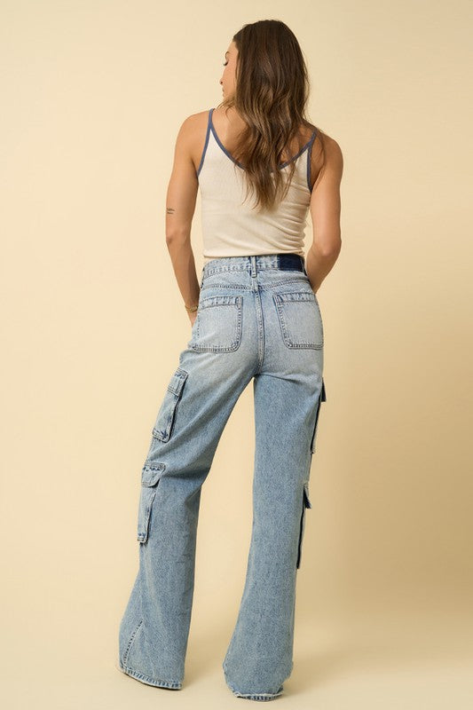 Insane Gene Crossover Relaxed Cargo Jeans - Studio 653