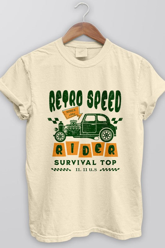 Rebel Stitch Retro Vintage Speed Rider Graphic Tee