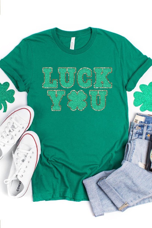 Color Bear Luck You St Patrick's Graphic Tee