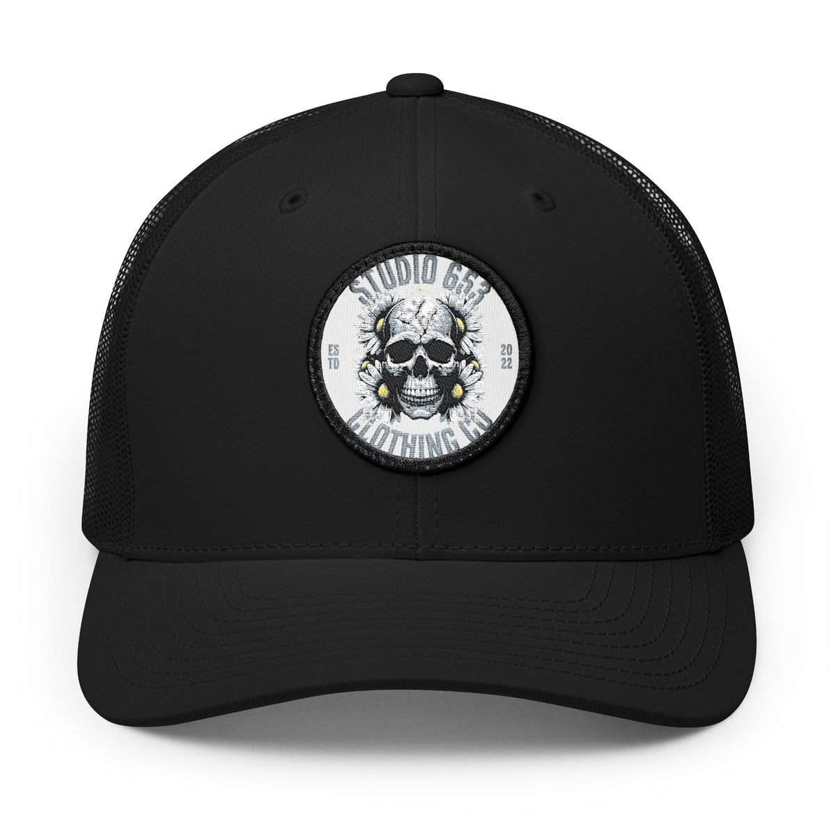Skull Embroidered Vintage Snapback Hat - Studio 653