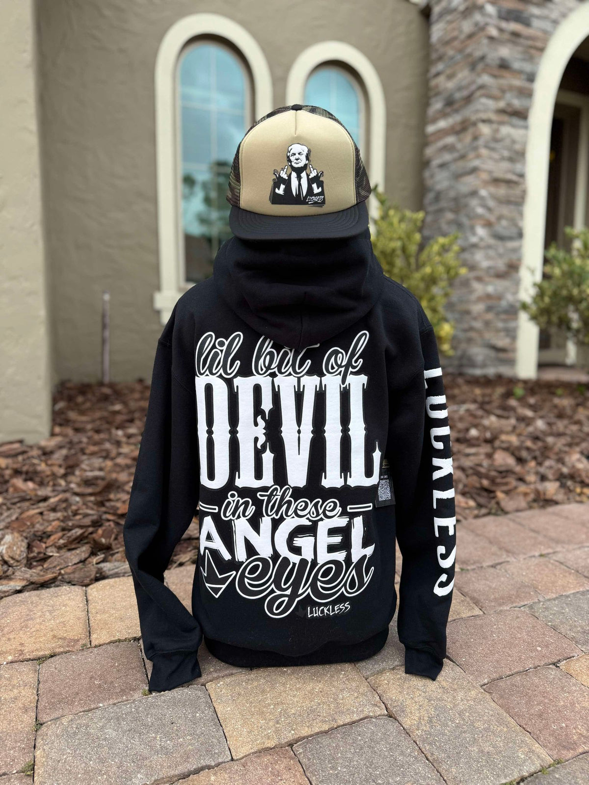 Lil Bit Of Devil in these Angel Eyes Hoodie - Studio 653