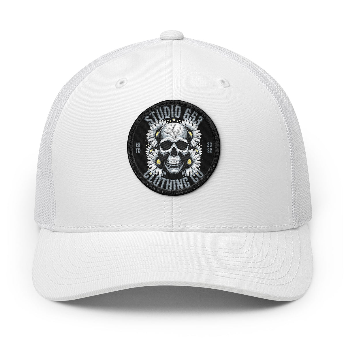 Skull Embroidered Vintage Snapback Hat - Studio 653