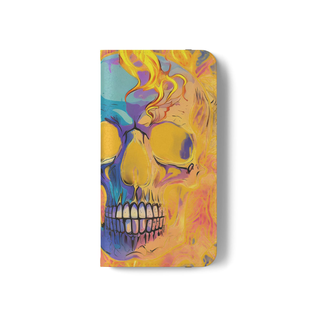 Vibrant Skull Flip Phone Case