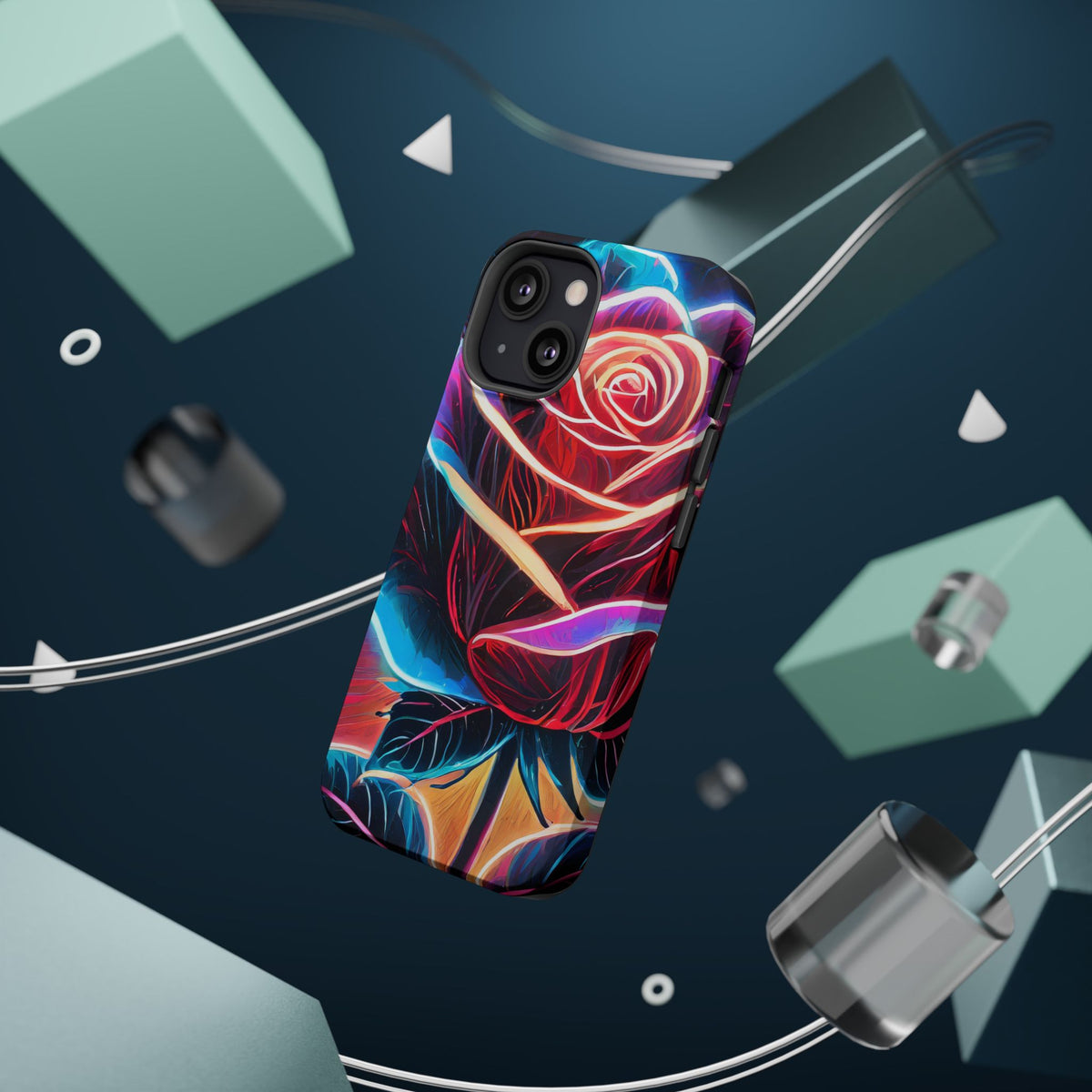 Neon Rose Magnetic Tough Phone Case - Studio 653