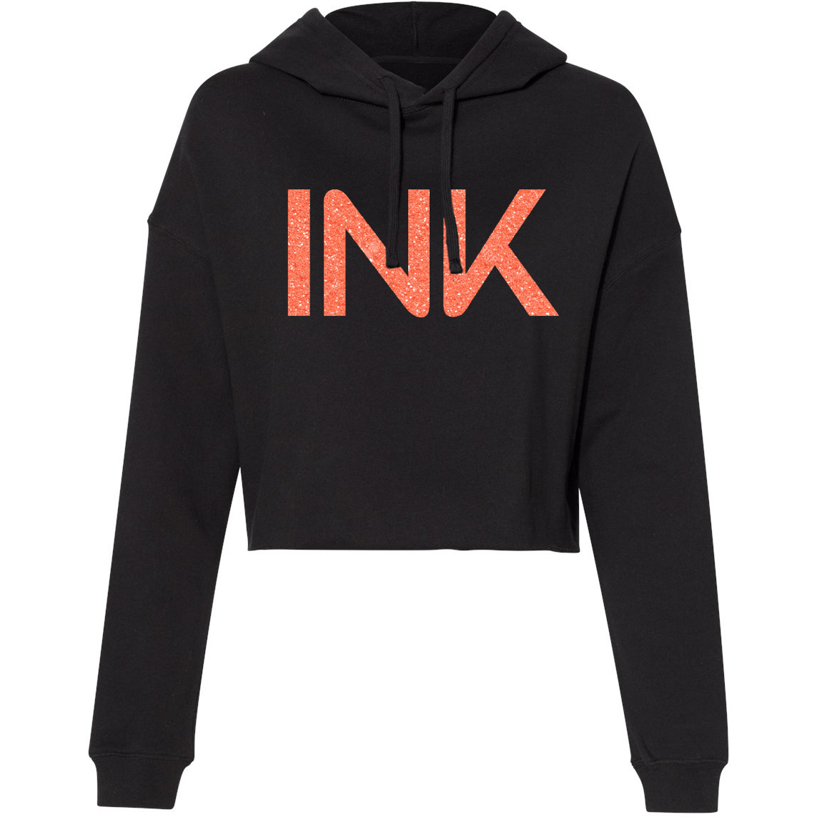 InkAddict INK Glitter Women's Cropped Hoodie