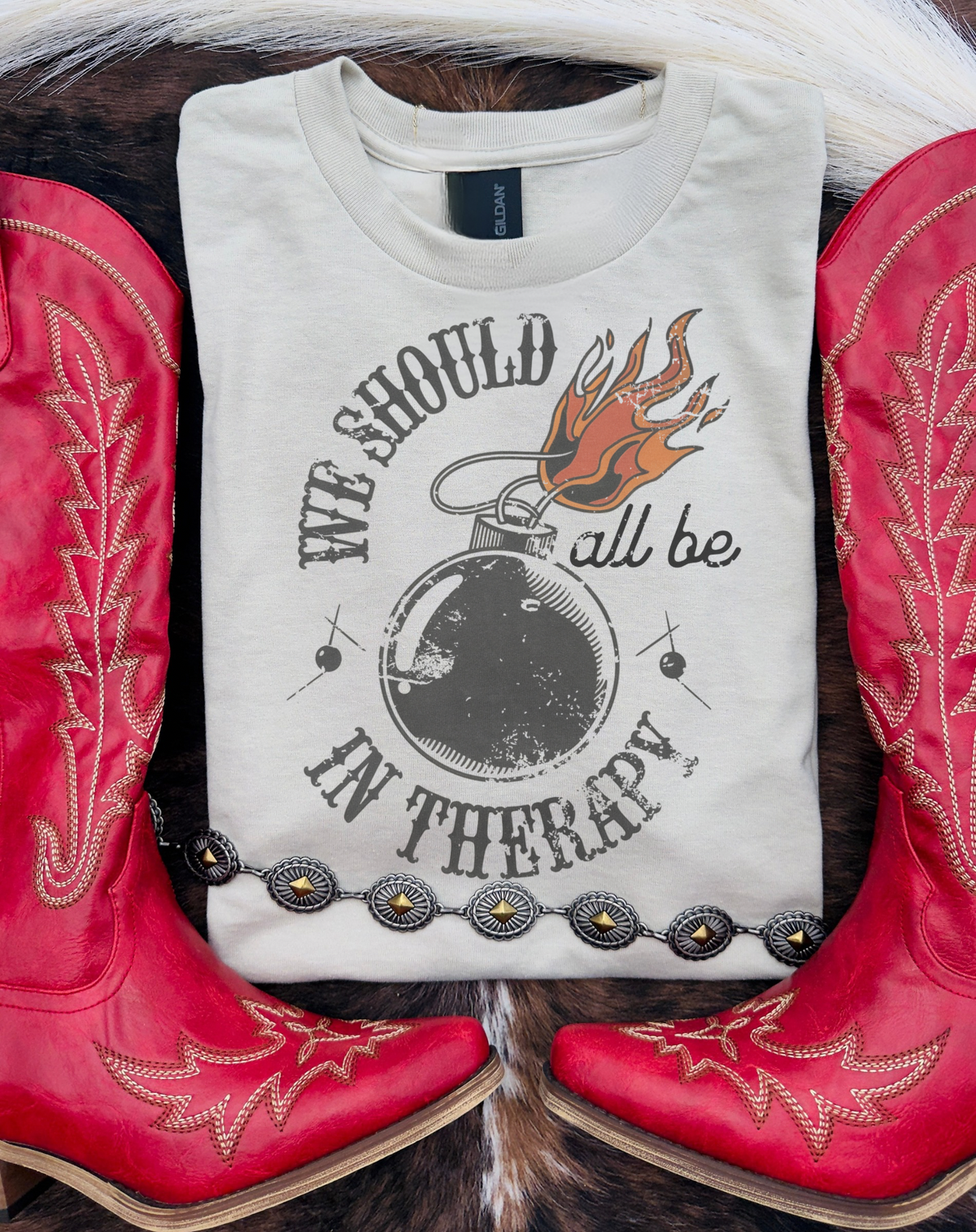 "We Should Be All be in Therapy" Graphic Tee