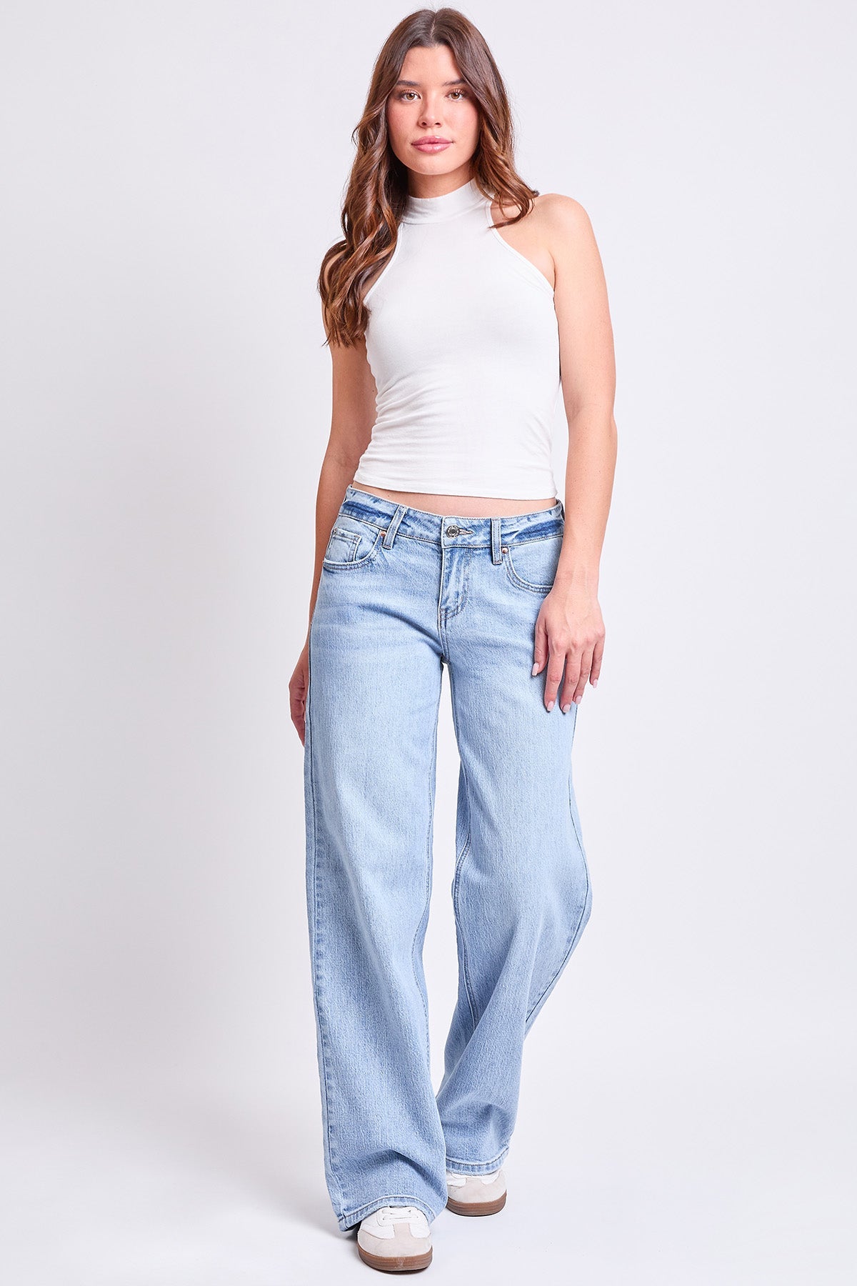 Women's Luxe Brittany Low Rise Wide Leg Jeans