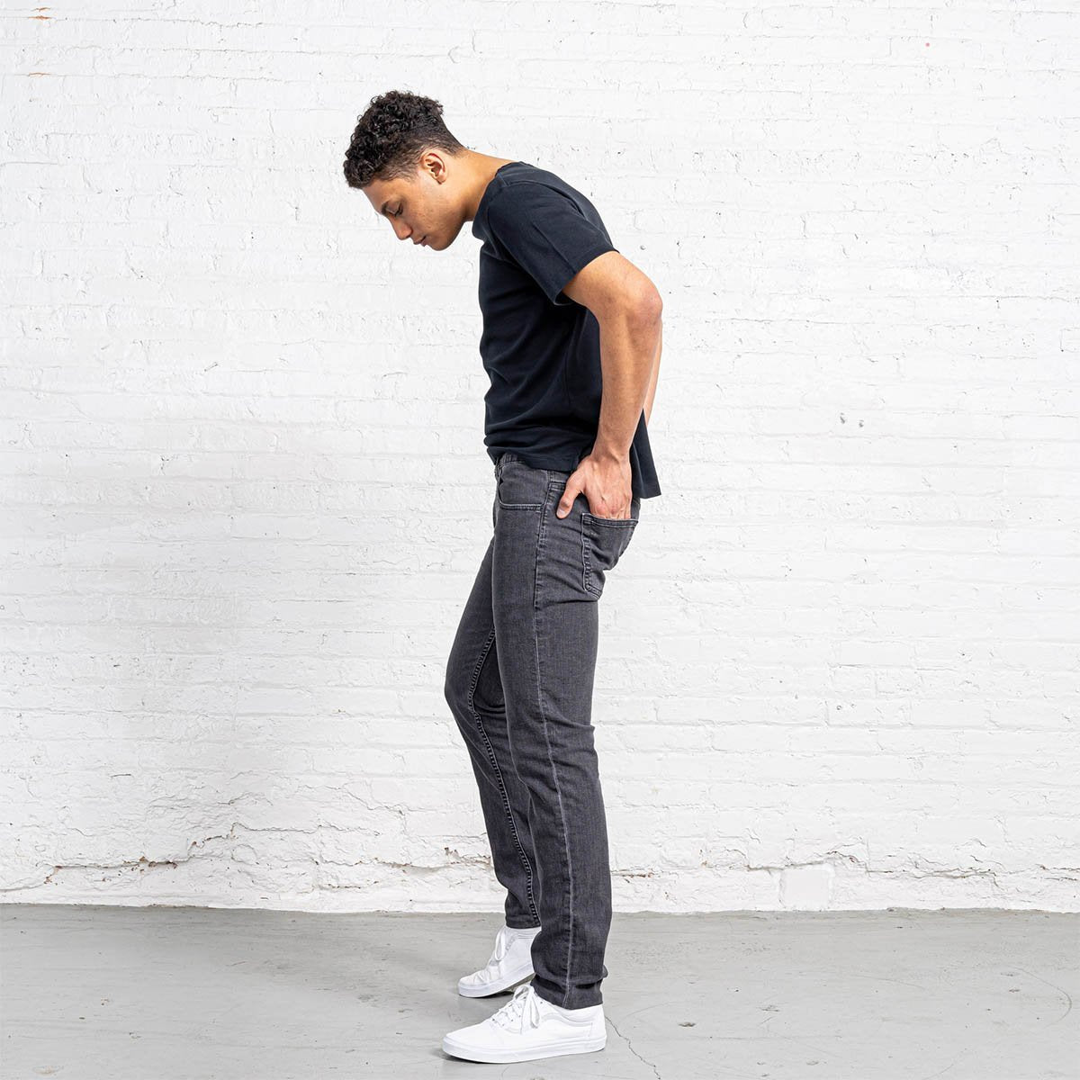 Slim Fit Grey Wash Jeans - Studio 653
