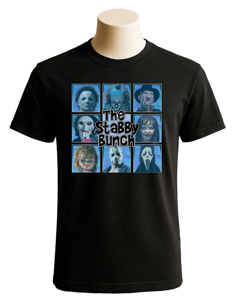 The Stabby Bunch Serial Killer Horror Terror Halloween Graphic Tee Shirt