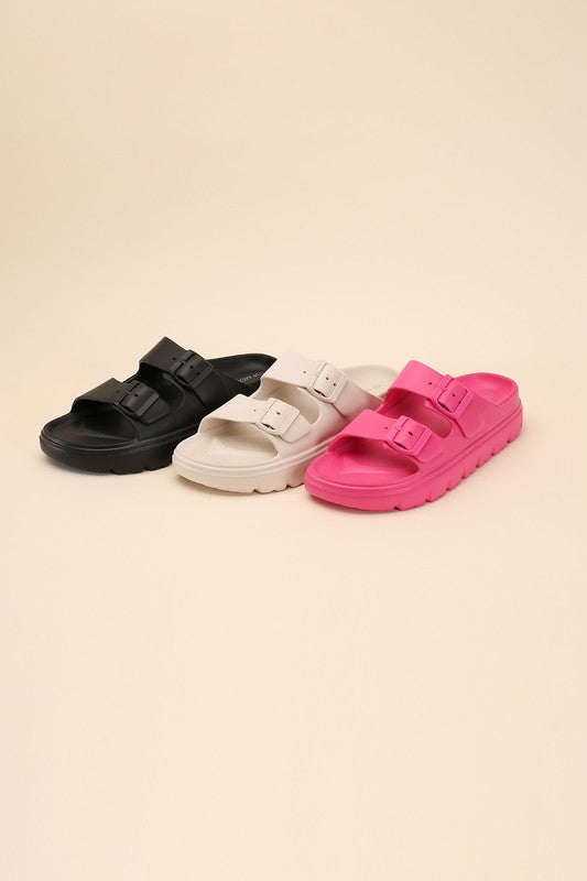 Top Moda Single Buckle Strap Slides