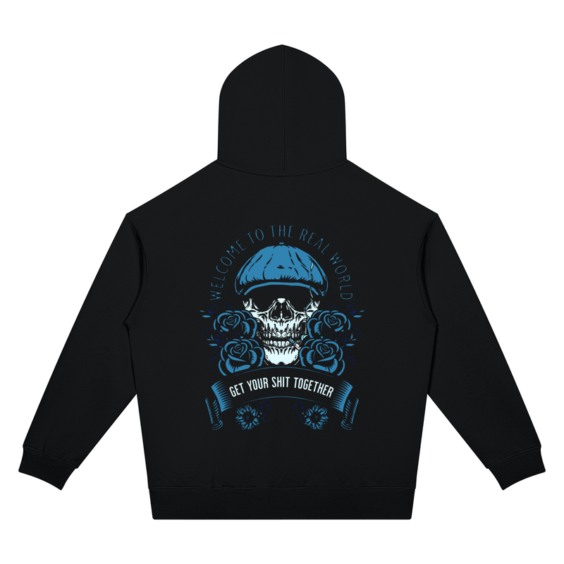 Get Your Shit Together Black Oversized Drop Shoulder Hoodie - Studio 653
