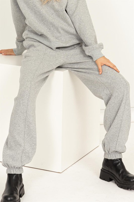 HYFVE Cute Take High-Waisted Pintuck Sweatpants