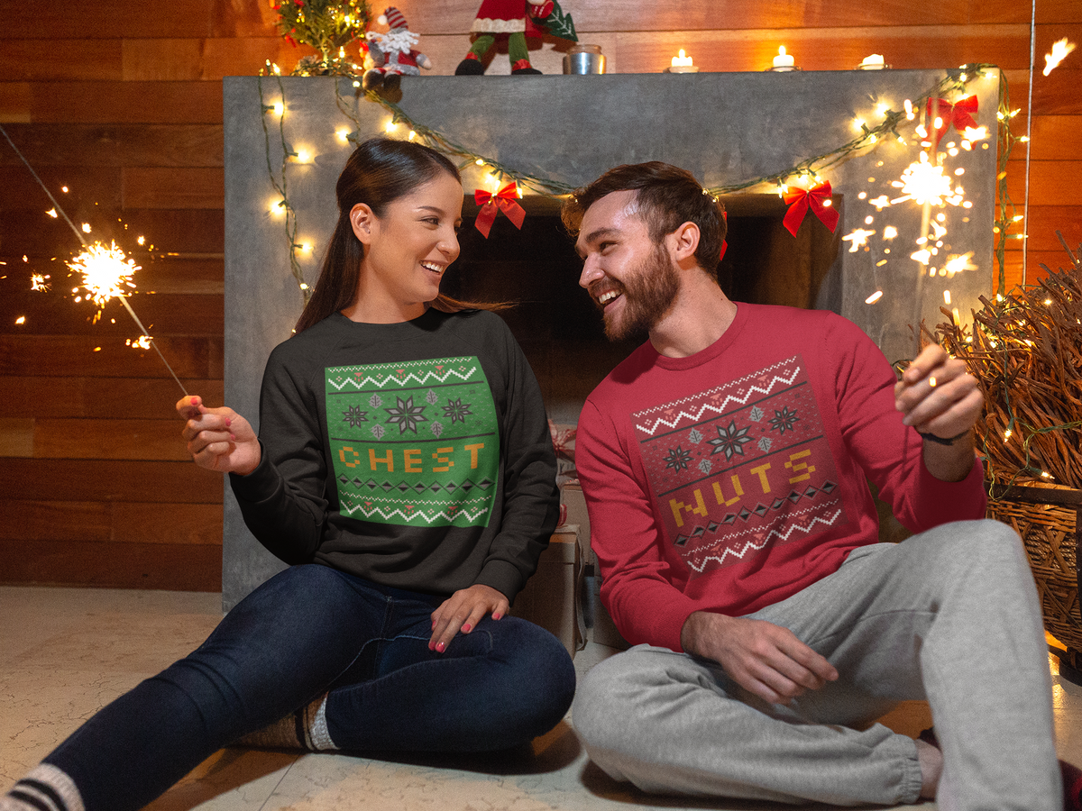 Retro Holiday 'NUTS' Christmas Crew Sweatshirt