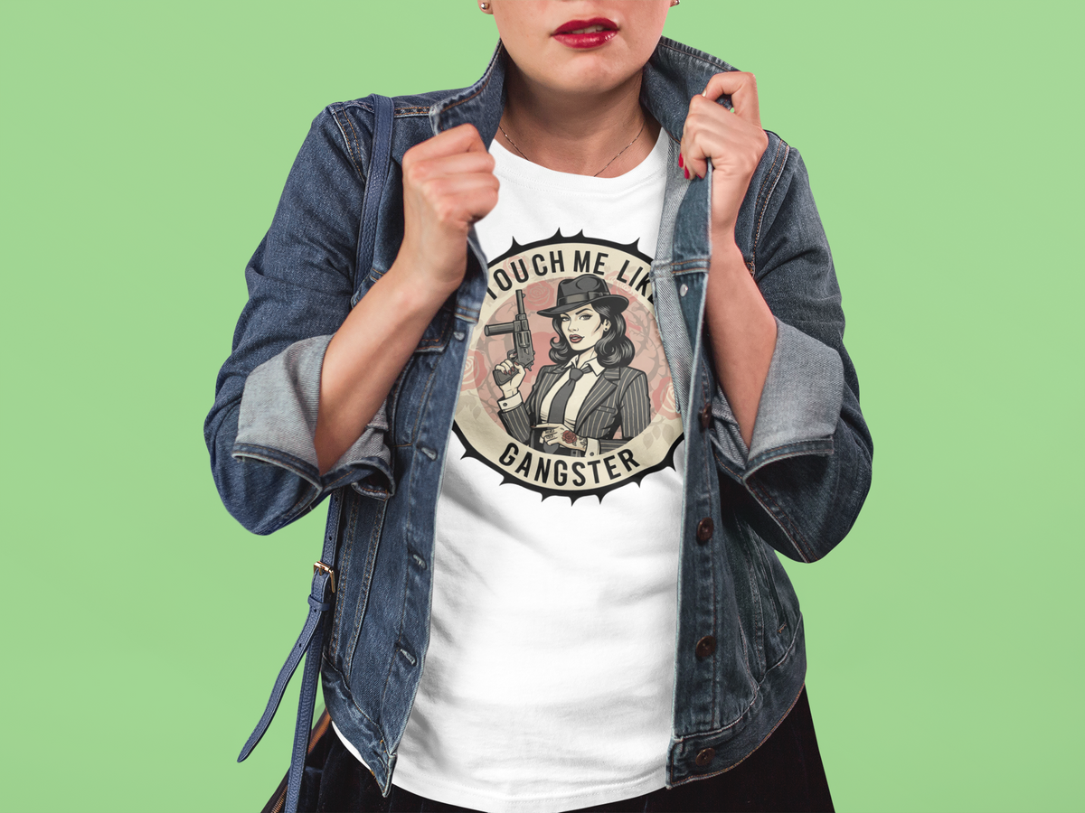 Retro "Touch Me Like a Gangster" Graphic Tee
