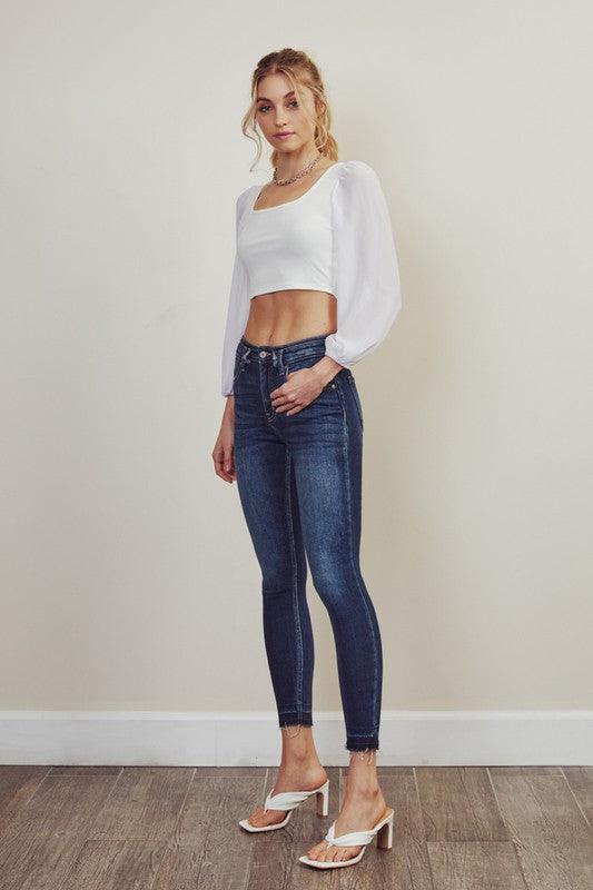 High-Rise Ankle Skinny Jeans - Studio 653