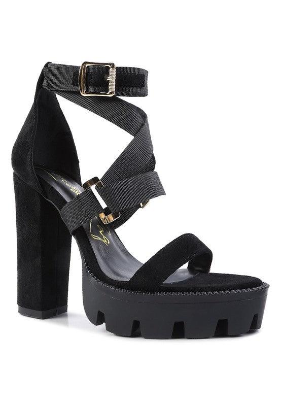 Fresh Daisy Harness Straps Platform High Heels - Studio 653