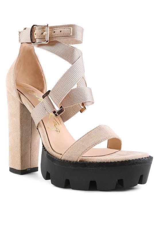 Fresh Daisy Harness Straps Platform High Heels - Studio 653