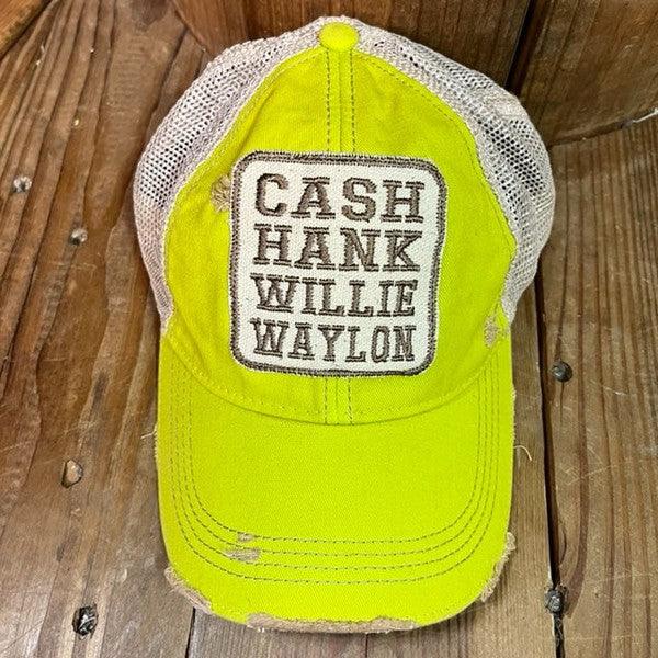 Cash, Hank, Willie & Waylon Hat - Studio 653