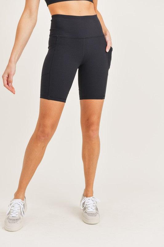 Tactel-Lycra High-Impact Biker Shorts - Studio 653