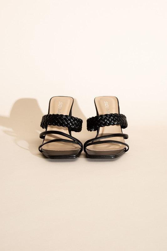 Soda Carmen-S Braided Strap Sandal With Heel - Studio 653