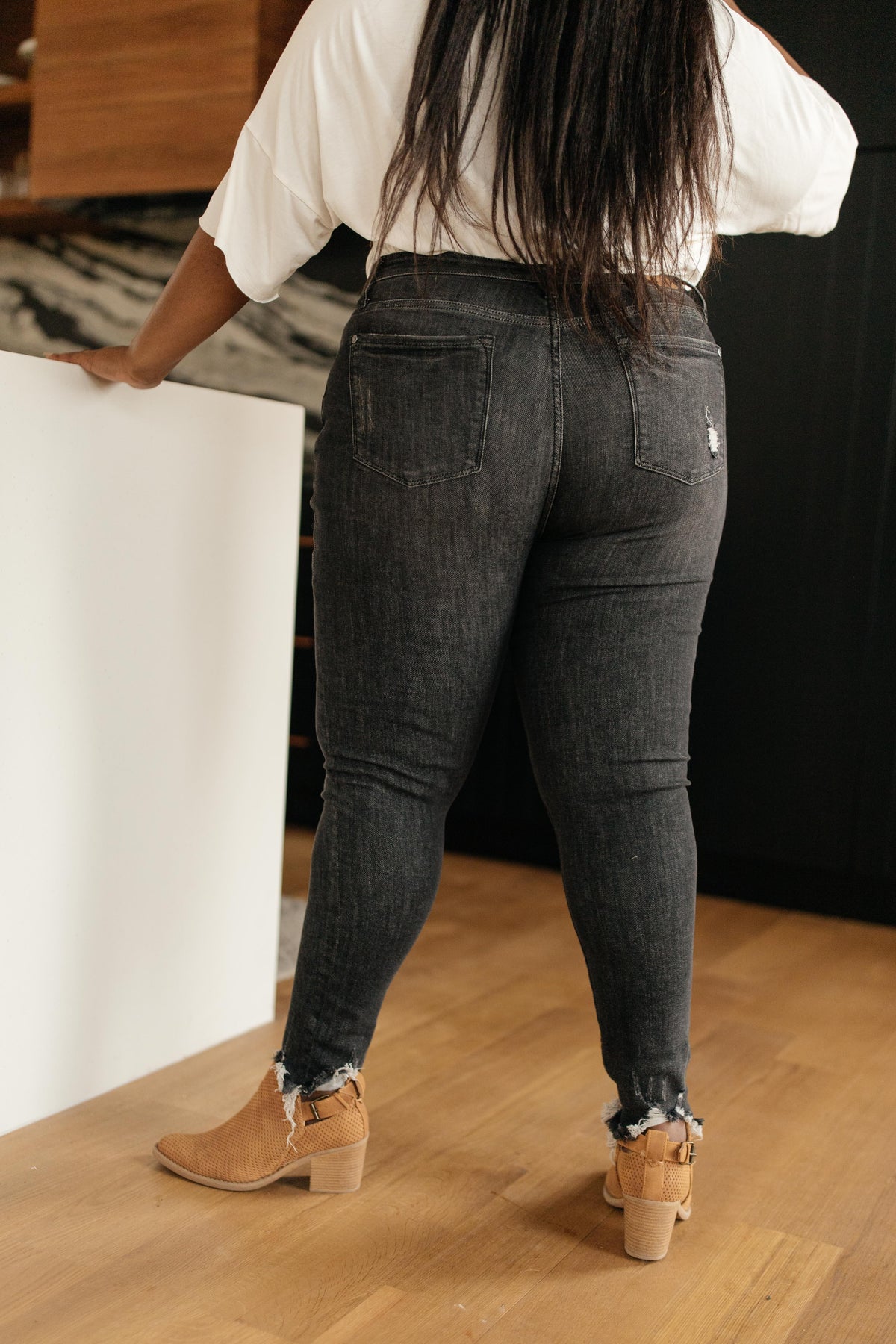 Gray Days Button Rise Jeans - Studio 653